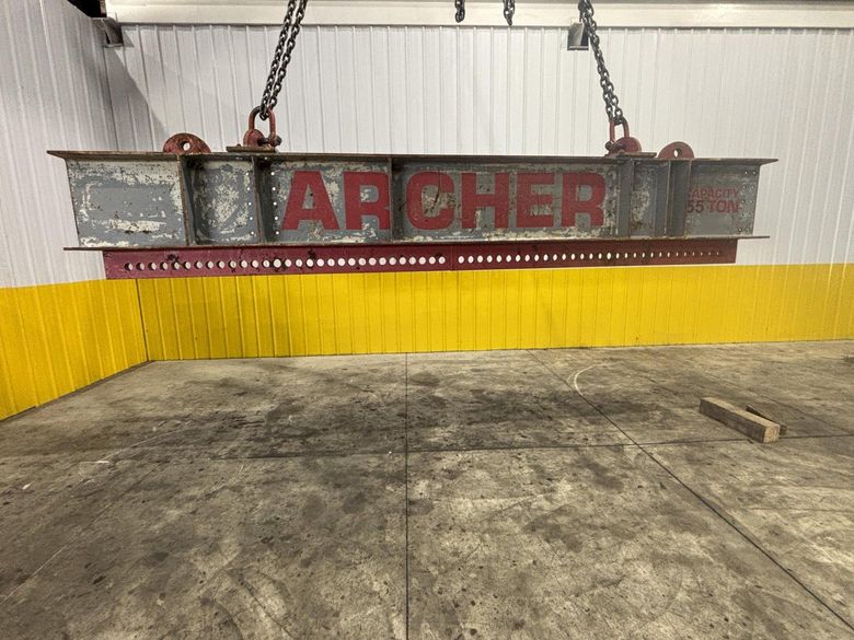55 TON X 17’ LONG ARCHER STEEL SPREADER BAR / LIFTING BEAM: STOCK #22976
