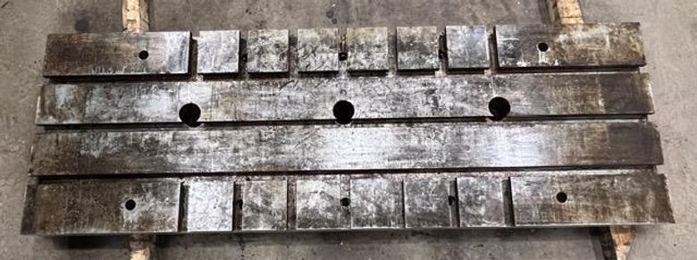 72” L-R x 24” F-B x 4” Thick T-Slotted Steel Bolster