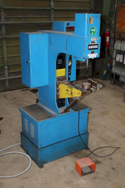 6 TON HAEGER HP6-C HARDWARE INSERTION PRESS, 8" STROKE, 18" THROAT