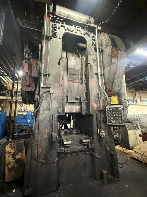 1600 TON AJAX FORGING PRESS CELL WITH INDUCTION UNIT AND ROBOT, 12" STROKE: YOBRO #24242