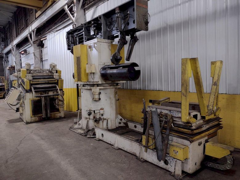 15,000 LB X 36" X 1/4" PERFECTO COIL REEL, CAR & STRAIGHTENER: STOCK #18400