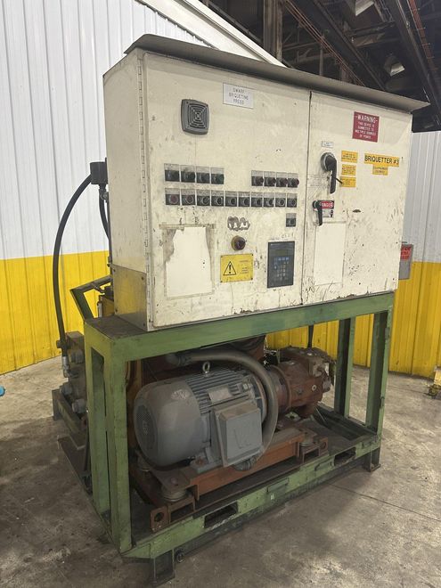 HERTWICH ENGINEERING MODEL #HE-300-30/A SWARF PUCK BRIQUETTER PRESS MACHINE: STOCK #23345