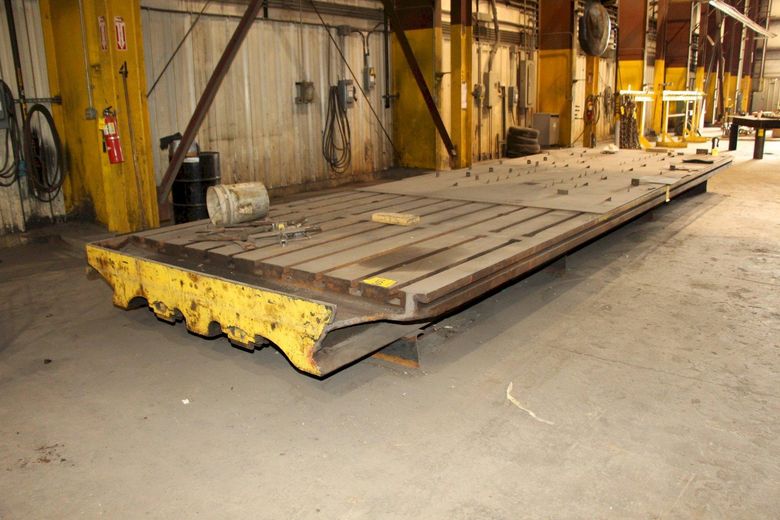 98" WIDE X 340" LONG T-SLOTTED TABLE: STOCK #11270