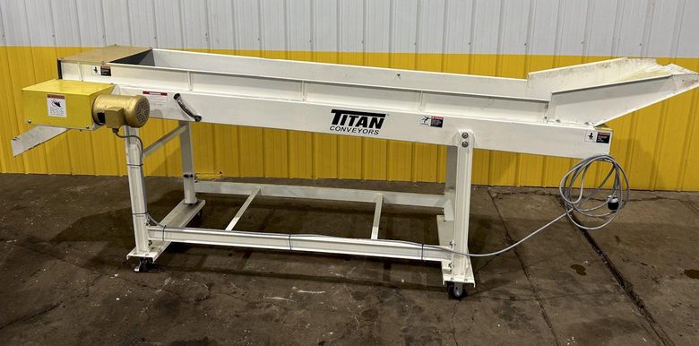 120" X 20" TITAN MODEL #WF049 STEEL BELT PARTS TRANSFER CONVEYOR: STOCK #19457