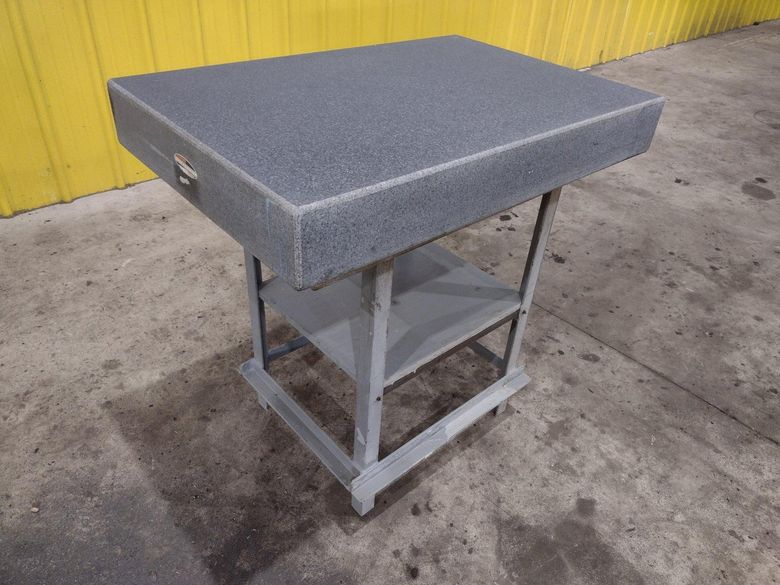 36" X 24" X 5" CHALLENGE GRAY GRANITE SURFACE PLATE ON STAND: STOCK #23417