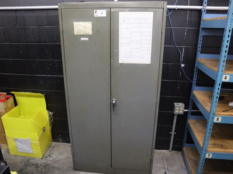 Tennsco 2-Door Metal Cabinet with Contents- Auction Item