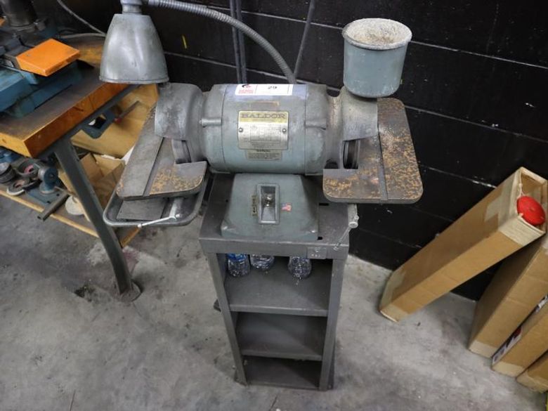 Baldor 532 Double End Carbide Tool Grinder, 6" Wheels, Pedestal Base, Tilting Work Tables, 1/2 HP- Auction Item