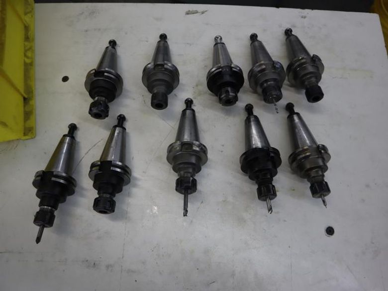 Cat 40 Taper Tool Holders, (10) ER16 Collet Holders- Auction Item