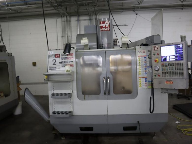 Haas VF-2SSYT CNC Vertical Machining Center, 30"x20"x25" Travels, 12K RPM, 24 ATC, 4th Axis Drive, Probing, Thru-Spindle Coolant- Auction Item