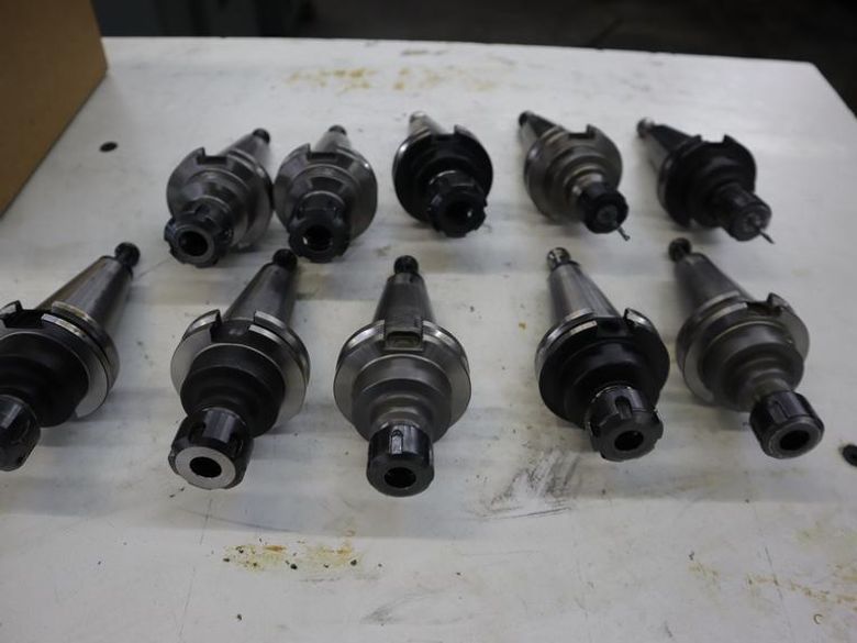 CT40 Taper Tool Holders; (3) ER20 Collet Holders, (7) ER16 Collet Holders- Auction Item