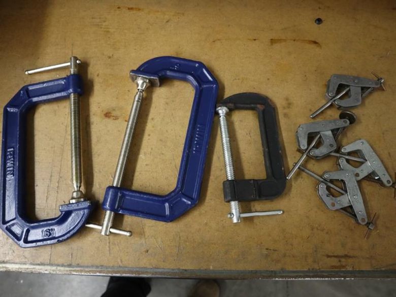 Kant Twist Clamps (4pcs) 2", (2) 6" Irwin C-Clamps, (1) 4" C-Clamp- Auction Item