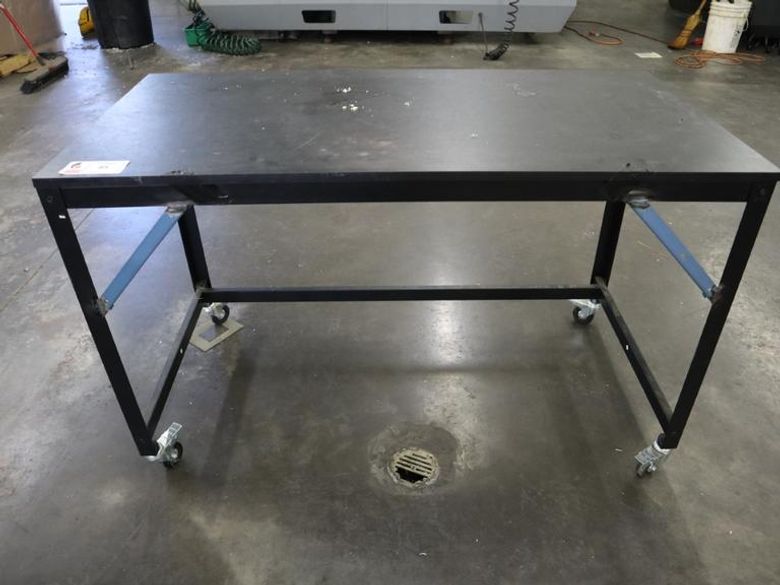 Rolling Metal Work Table with Laminate Top- Auction Item