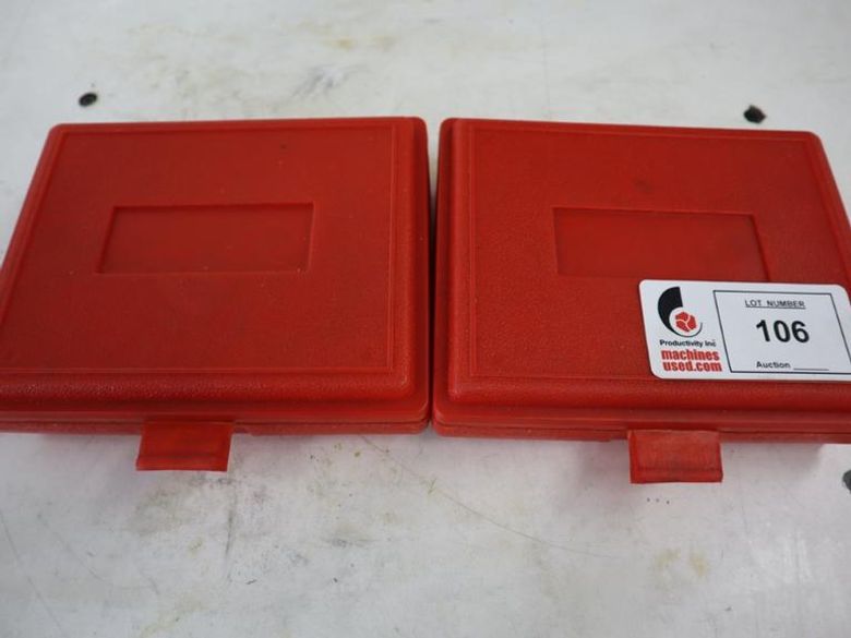 Steel Parallel Sets 6" x 1/8" (2 Sets) In Plastic Cases 1/2" -1-5/8"- Auction Item