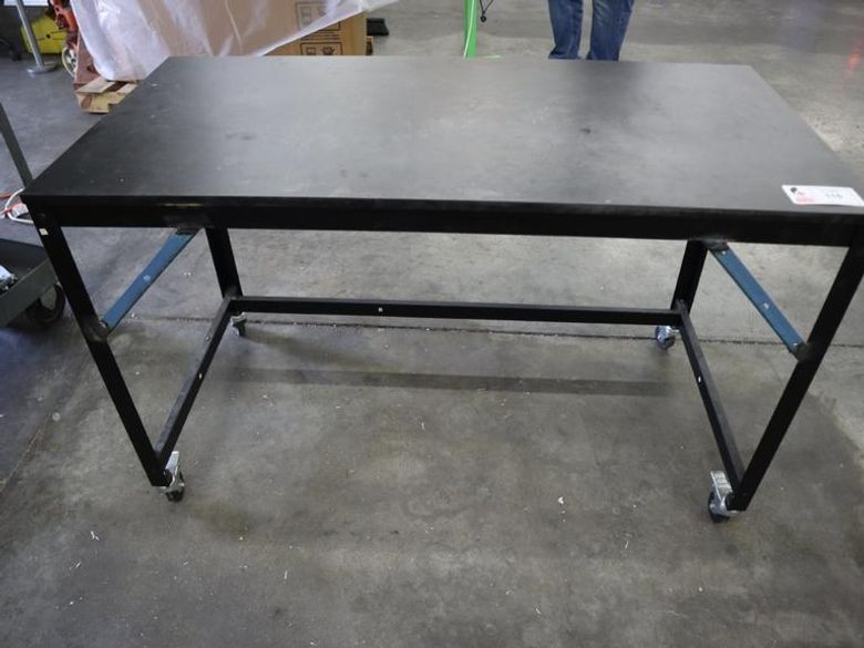 Rolling Metal Work Table with Laminate Work Top- Auction Item