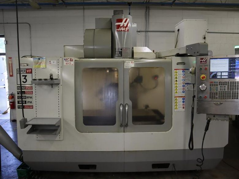Haas VF-3SS CNC Vertical Machining Center, 40"x20"x25", 12K RPM, TS Coolant, Probing, 4th Axis Drive- Auction Item