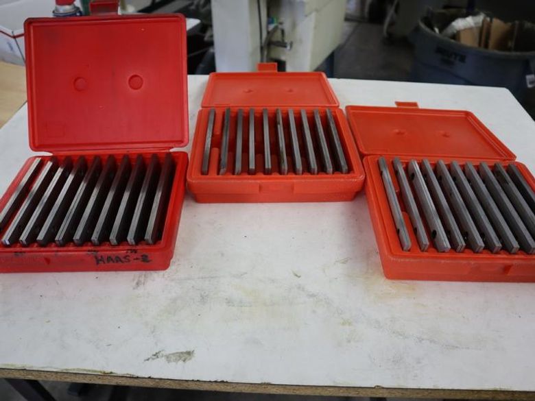 Steel Parallel Sets (3) 6" x 1/8" In Plastic Cases, 1/2" - 1-5/8"- Auction Item