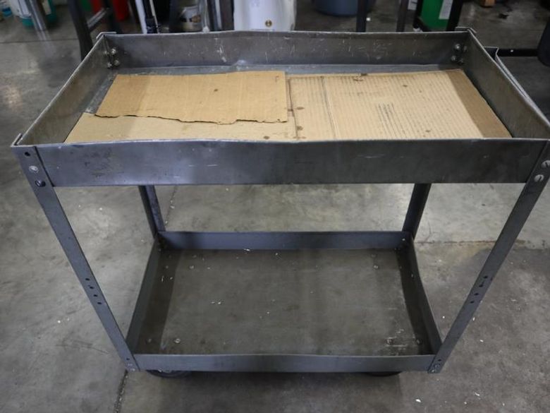 Rolling Metal Shop Cart- Auction Item