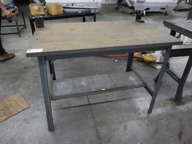 Work Bench with (2) 40 Taper Tool Vises- Auction Item