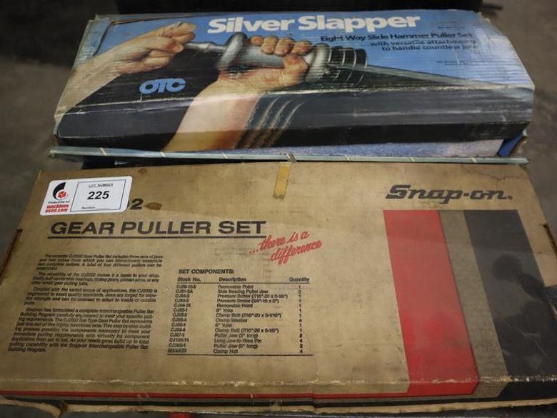 Snap-On Gear Puller Set, OTC Silver Slapper Slide Hammer Puller Set- Auction Item