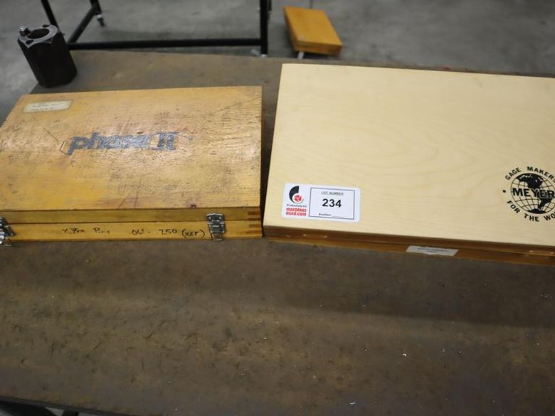 Meyer & Phase II Pin Gage Sets .061" - .250"+, .251"  - .500"+, ***Sets Not Complete**- Auction Item