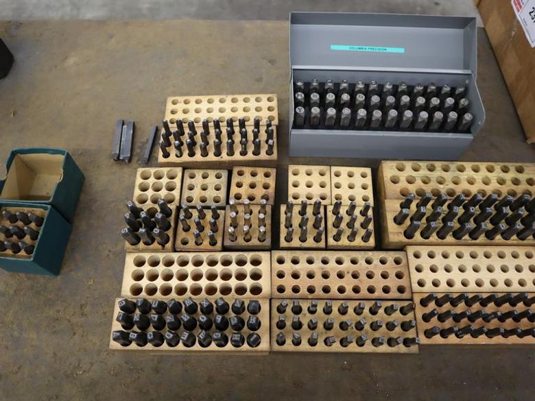Letter and Number Steel Stamp Sets 1/8", 3/16", 1/4"- Auction Item