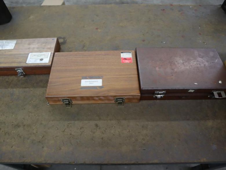 Mitutoyo, SPI, and Other Gage Block Sets in Wood Cases **Sets Not Complete**- Auction Item