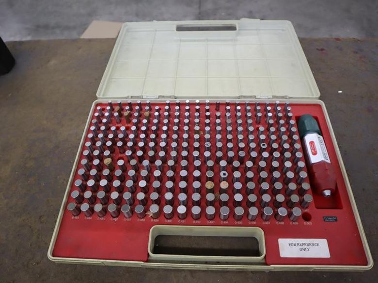 SPI Class ZZ Pin Gage Set .251" - .500", In Plastic Carry Case- Auction Item