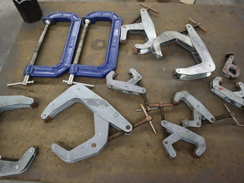 Kant Twist Clamps Assorted Sizes 2" - 6", and (2) 8" Irwin C-Clamps- Auction Item
