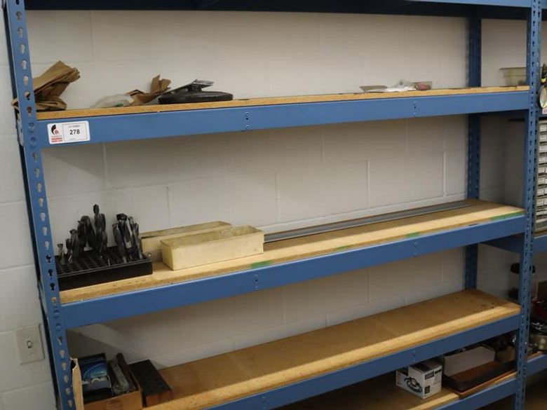 Teardrop Style Adjustable Shelf Racking with 6 Shelves with Assorted Contents- Auction Item