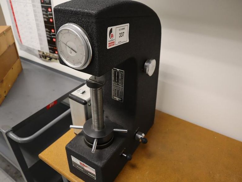MHC Model 6639-2030 Rockwell Type Hardness Tester with Accessories In Case- Auction Item