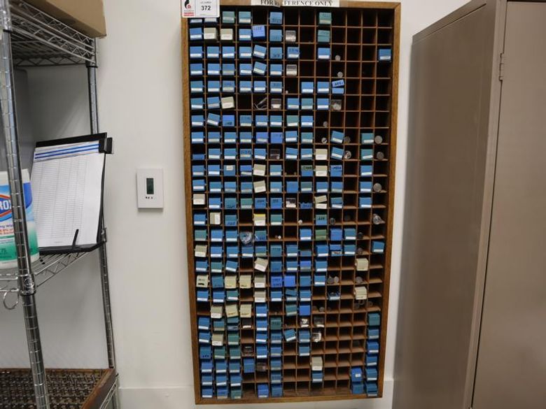 Deltronic  Gage Pins in Hanging Wall Divider Approx .030 - 1"- Auction Item