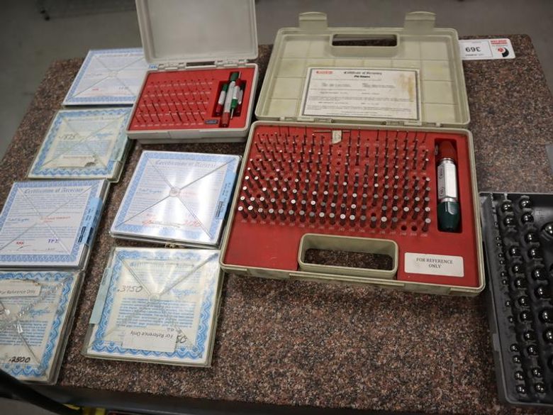 Precision Ball Gage Set 1/8" - 1", Assorted Pin Gage Sets, Vermont .020" - .250", (6) Deltronic Pin Sets- Auction Item