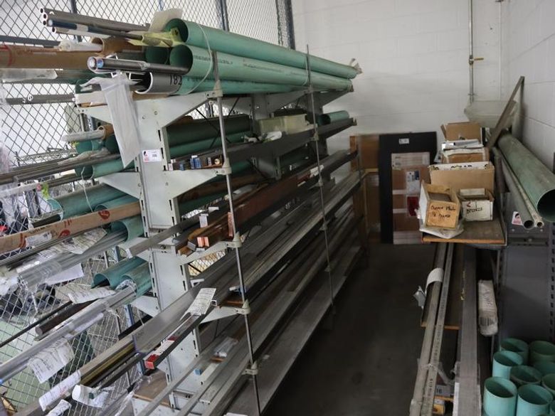 Surplus Aluminum, Steel and Copper on Lyon Double End Adjustable Stock Rack - Rack is Included- Auction Item