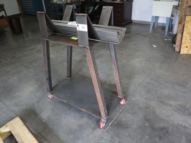 Steel Cart with Stainless Steel .5625 Hex Material Surplus Stock- Auction Item