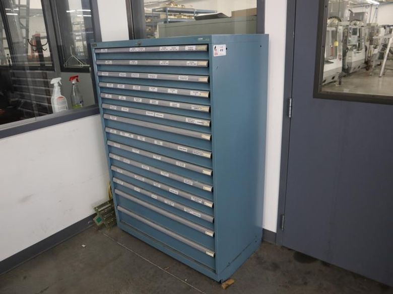 Lista HD Tool Cabinet LOADED with Perishable Cutting Tools, (14) Drawers- Auction Item