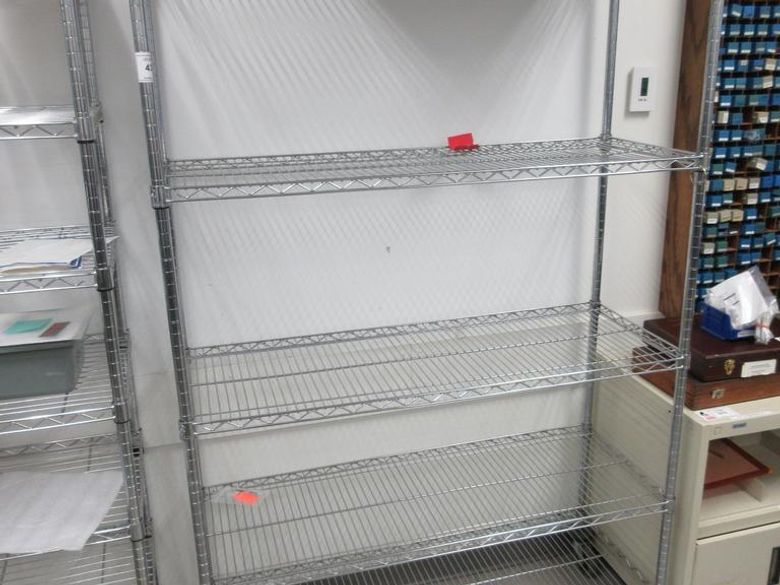 Wire Shelf Unit, with Wheels and 6 Shelves ***No Contents***- Auction Item