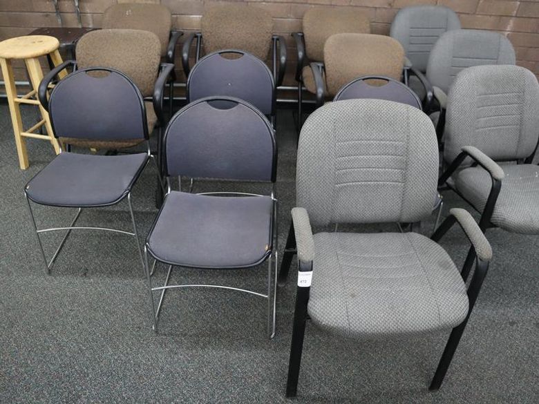 Break Room Chairs and Stools, Various Types- Auction Item