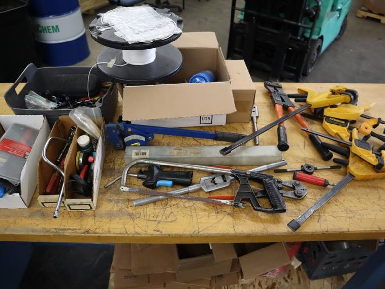 Hand Tools, Various, Saws, Plumb Bobs, Clamps, Pliers, Screw Drivers and More- Auction Item