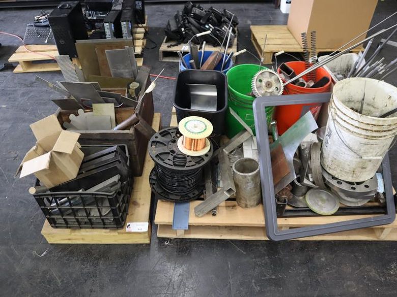 Scrap Materials on Pallets, Mixed, Steel, Aluminum, Copper Wire and More- Auction Item