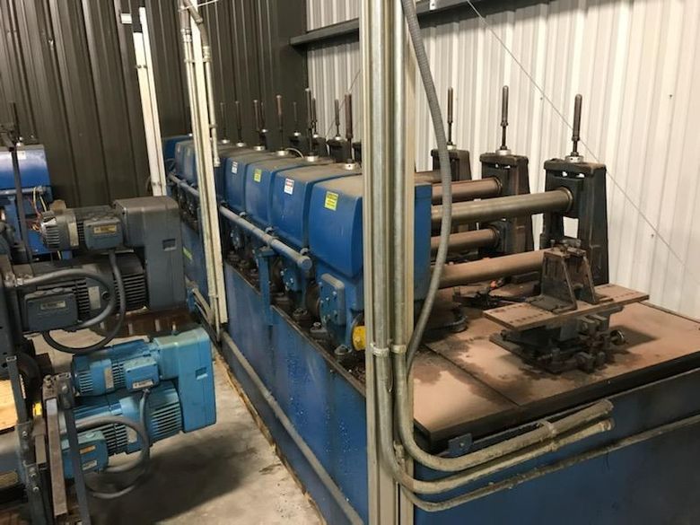 14 STAND X 3.5" YODER MODEL #M2.5 ROLLFORMER LINE, NEW 1998, INCLUDES ENTRY & CUTOFF: STOCK 1602