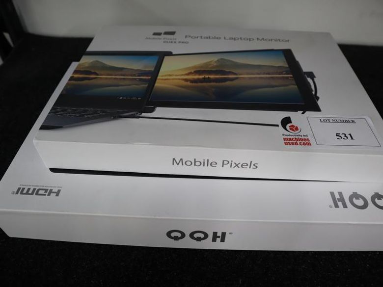QQH and Mobile Pixels Portable Laptop Monitors in Boxes- Auction Item