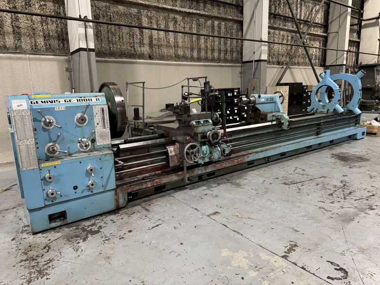 39" x 236" Geminis GE-1000A Gap Bed Engine Lathe