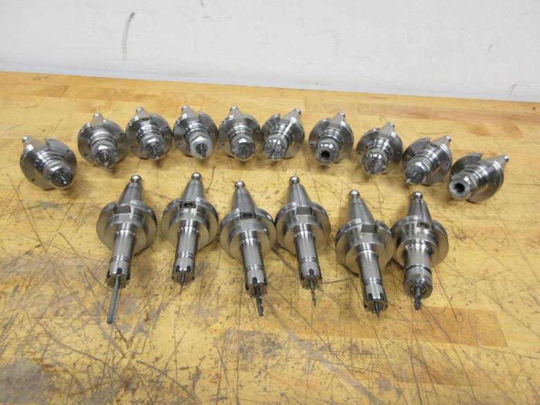 Pioneer CAT40 (16pcs) ER20 & 16 Collet Tool Holders, (10) ER20's, (6) ER16's- Auction Item