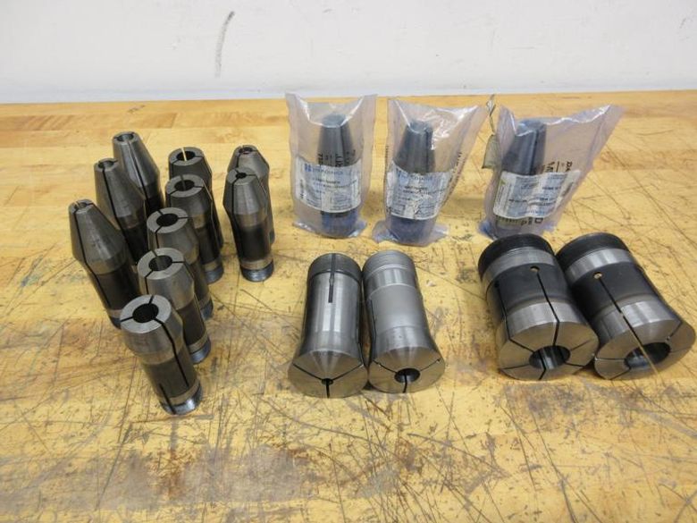 Hardinge Collets, (13pcs) Extended Nose 5C, (2) 16C Collets, (2) 22J Collets- Auction Item