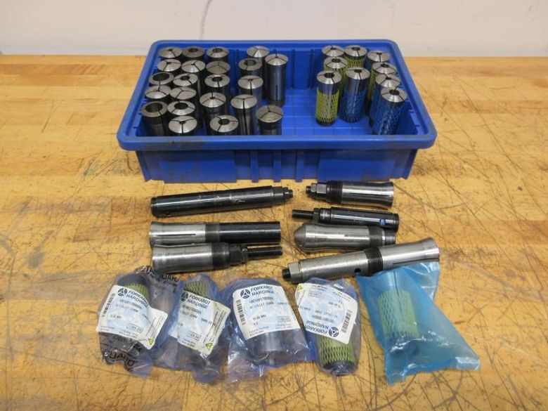 Hardinge 5C Collets New and Used, Assorted Sizes with Various Collet Back Stops- Auction Item