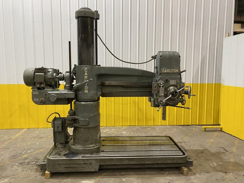 4' X 11" CARLTON MODEL #1A RADIAL ARM DRILL : YOBRO #20394