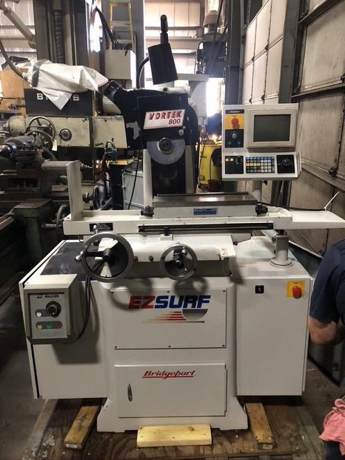 HARIG (BRIDGEPORT) 618 EZ SURF, 20" LONG., 6.75" CROSS, DUST COLLECTOR, 1998