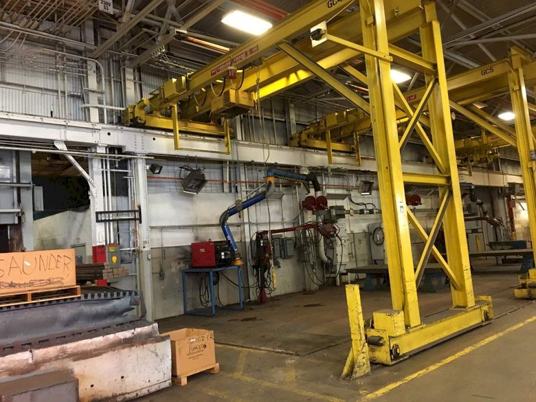 7.5 TON PITTSBURGH SINGLE LEG SINGLE GIRDER GANTRY CRANE: STOCK #67224