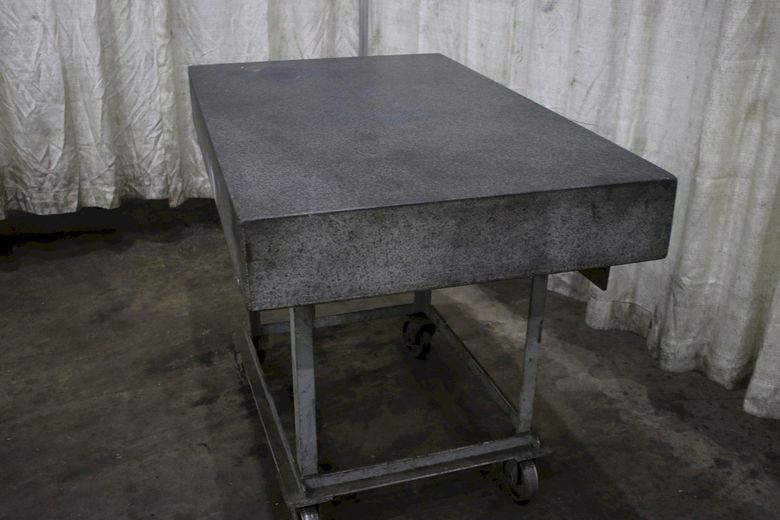 30" X 4' X 6"  DOALL GRANITE PLATE ON STAND: STOCK #75025