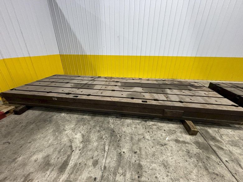 77" X 226" X 13-3/4" HIGH T-SLOTTED FLOOR LAYOUT PLATE: STOCK #11259